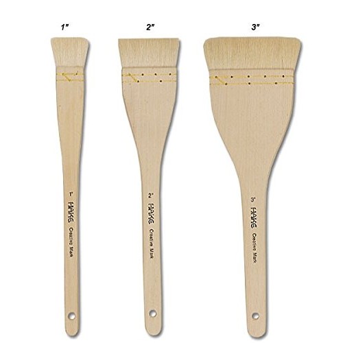 Creative Mark Hake Paintbrush Set, Soft White Hair Stitch-Tied Bru...