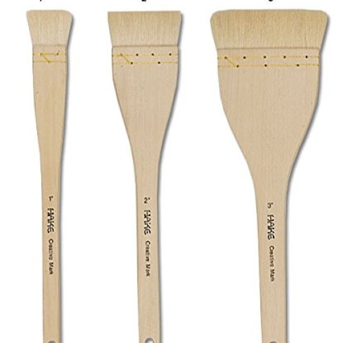 Creative Mark Hake Paintbrush Set, Soft White Hair Stitch-Tied Bru...
