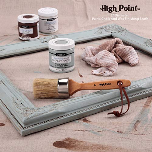 Large 2-in-1 Round Chalk & Wax Finishing Brush | Professional Qual...