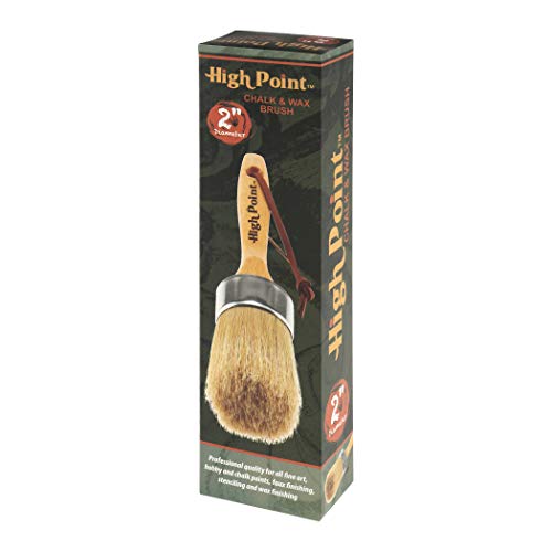 Large 2-in-1 Round Chalk & Wax Finishing Brush | Professional Qual...