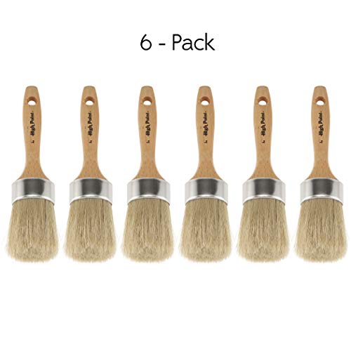 Large 2-in-1 Round Chalk & Wax Finishing Brush | Professional Qual...