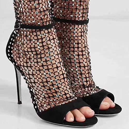 59inx 17in Soft Stretch Mesh Fabric Elastic Sequin net with Rhines...