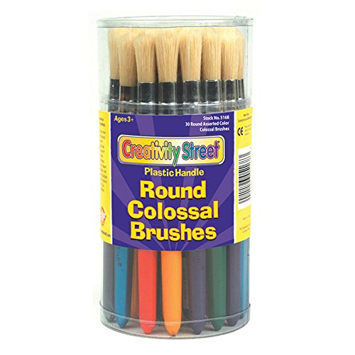 Creativity Street 5168 Colossal Brush, Natural Bristle, Round Set...