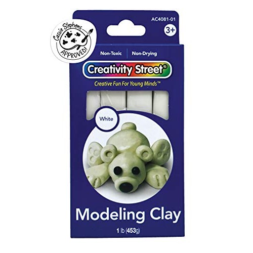 Creativity Street Extruded Modeling Clay, 1 lb, White 4 Count