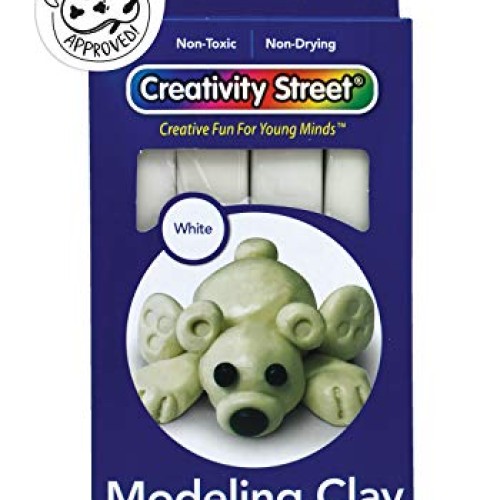 Creativity Street Extruded Modeling Clay, 1 lb, White 4 Count