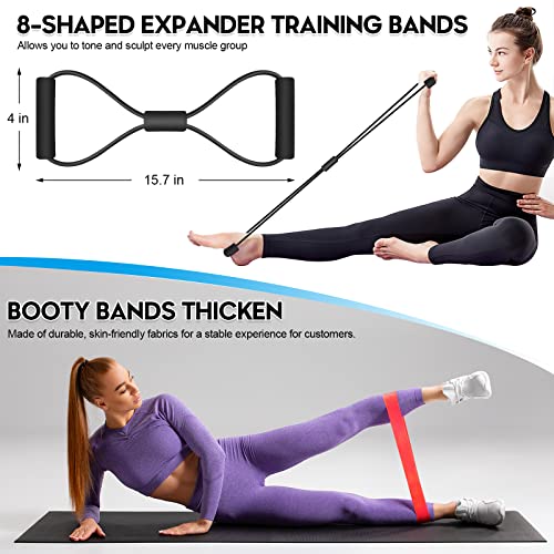 Resistance Bands Set 17pcs, Resistance Band, Exercise Bands Fitnes...