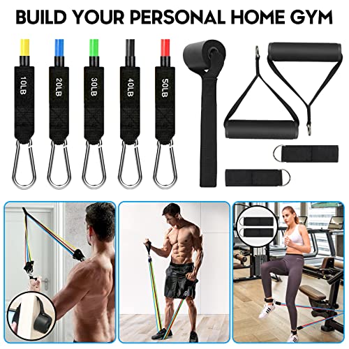 Resistance Bands Set 17pcs, Resistance Band, Exercise Bands Fitnes...