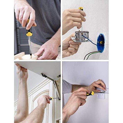 Magnetic Screwdriver Set 10 PCS, CREMAX Professional Cushion Grip ...