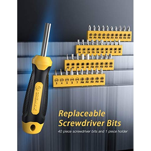 Magnetic Screwdriver Set 57 PCS Includes Slotted/Phillips/Torx Min...