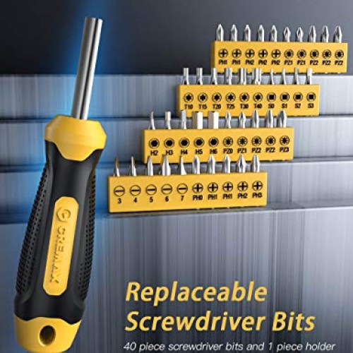 Magnetic Screwdriver Set 57 PCS Includes Slotted/Phillips/Torx Min...