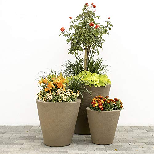 Crescent Garden Dot TruDrop Planter, Self-Watering Plant Pot, 16-I...