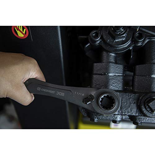 Crescent 2 Pc. X6 4-in-1 Black Oxide Spline Ratcheting SAE Wrench ...
