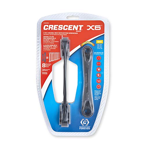 Crescent 2 Pc. X6 4-in-1 Black Oxide Spline Ratcheting SAE Wrench ...