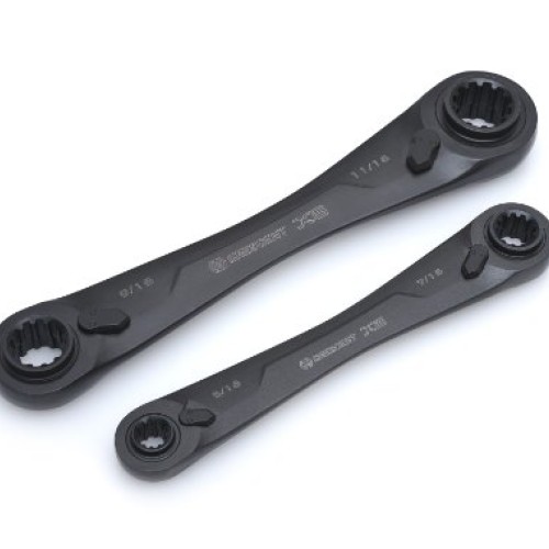 Crescent 2 Pc. X6 4-in-1 Black Oxide Spline Ratcheting SAE Wrench ...