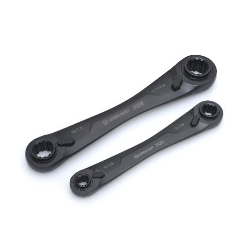Crescent 2 Pc. X6 4-in-1 Black Oxide Spline Ratcheting SAE Wrench ...
