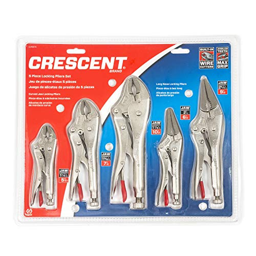 Crescent 5 Piece 5, 7 & 10 Curved Jaw & 6 & 9 Long Nose Locki...