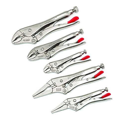 Crescent 5 Piece 5, 7 & 10 Curved Jaw & 6 & 9 Long Nose Locki...