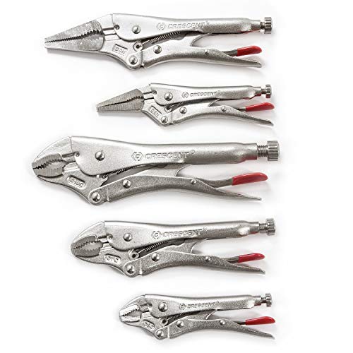 Crescent 5 Piece 5, 7 & 10 Curved Jaw & 6 & 9 Long Nose Locki...