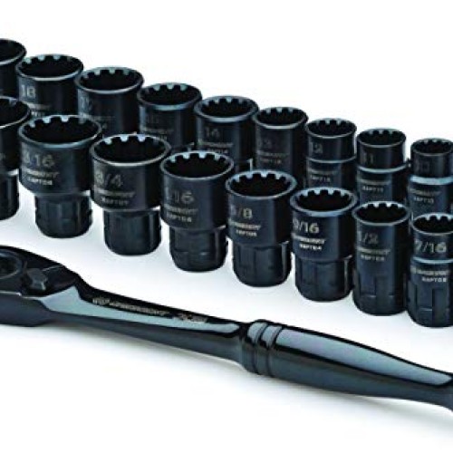Crescent CX6PT20 X6 Pass-Through Ratchet and Sockets, 20-Piece