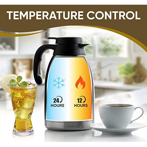 Thermal Coffee Carafe - 68Oz Coffee Carafes For Keeping Hot Liquid...