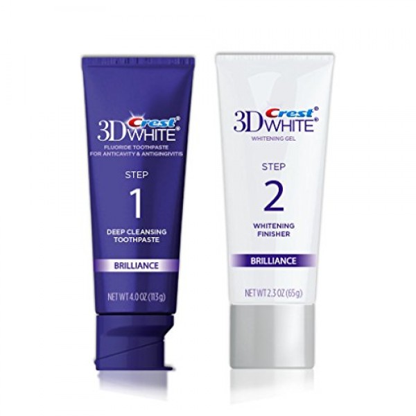Crest 3D White Brilliance Toothpaste and Whitening Gel System, 4.0...