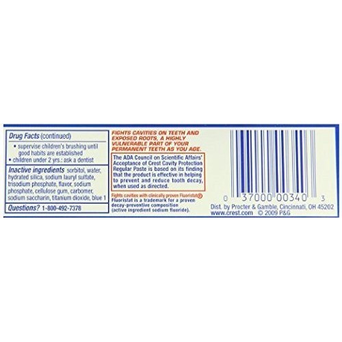 Crest Cavity Protection Regular Toothpaste, 2.9 oz - Pack of 4