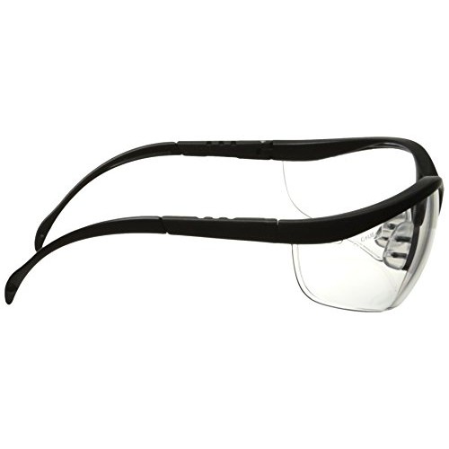 MCR Crews KD110 Klondikke Safety Glasses - Black Frame, Clear Lens