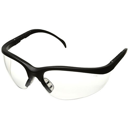 MCR Crews KD110 Klondikke Safety Glasses - Black Frame, Clear Lens