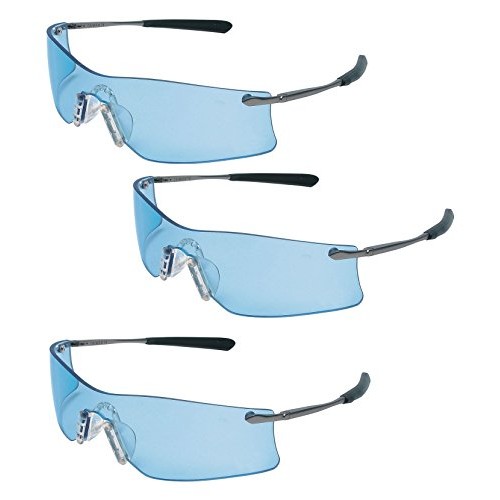 3 MCR Safety Glasses Blue Anti-fog Lens Rubicon T4113AF