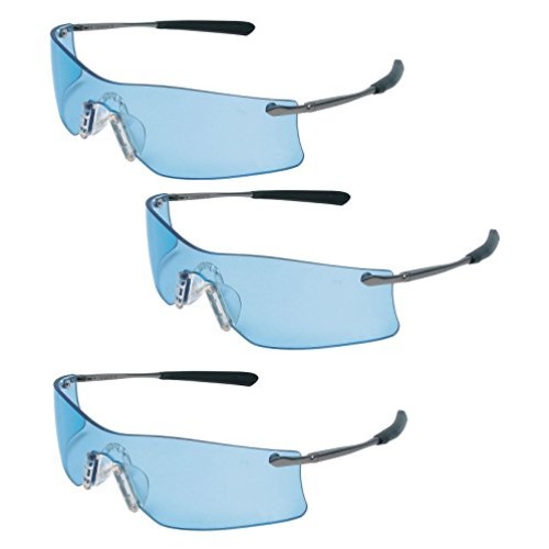 3 MCR Safety Glasses Blue Anti-fog Lens Rubicon T4113AF