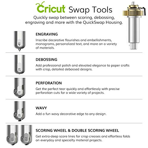 Cricut Maker QuickSwap Tool Bundle, Fine Debossing Tip, Engraving ...
