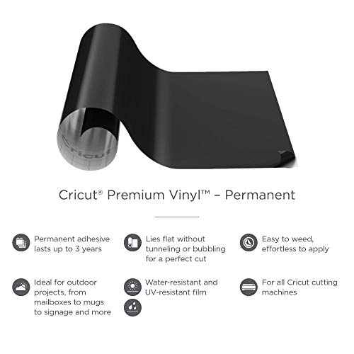 Cricut Premium Vinyl - Permanent, 12” x 48” Adhesive Decal Roll - ...
