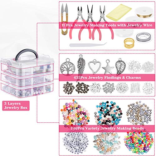 Jewelry Making Supplies, Cridoz Jewelry Making Tools Kit with Jewe...