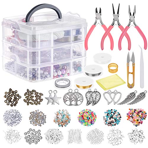 Jewelry Making Supplies, Cridoz Jewelry Making Tools Kit with Jewe...