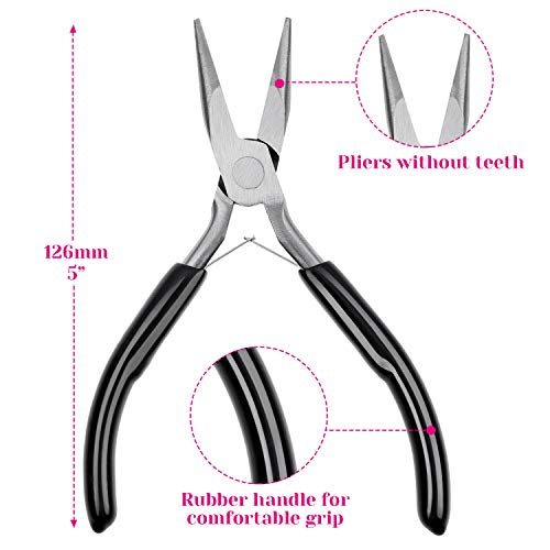 Jewelry Pliers, Cridoz Beading Pliers Set with Needle Nose Pliers,...