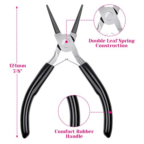 Jewelry Pliers, Cridoz Beading Pliers Set with Needle Nose Pliers,...