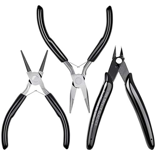 Jewelry Pliers, Cridoz Beading Pliers Set with Needle Nose Pliers,...
