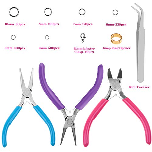 Jump Rings and Jewelry Pliers for Jewelry Making, Cridoz Jewelry R...