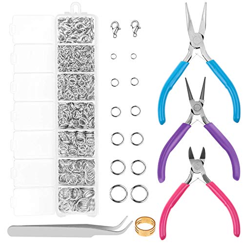 Jump Rings and Jewelry Pliers for Jewelry Making, Cridoz Jewelry R...