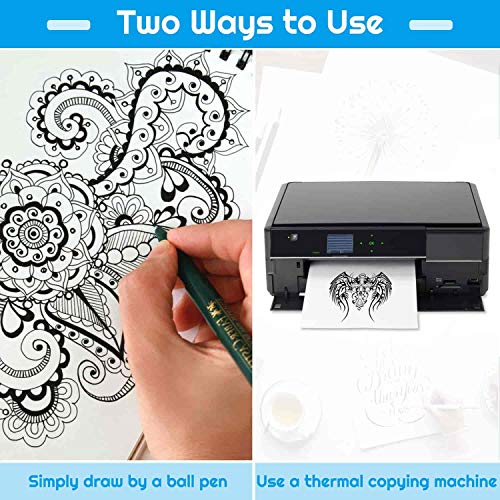 Tattoo Transfer Paper, Cridoz 20 Sheets Stencil Paper for Tattooin...