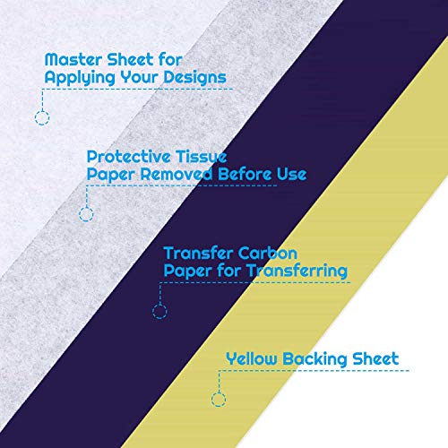 Tattoo Transfer Paper, Cridoz 20 Sheets Stencil Paper for Tattooin...