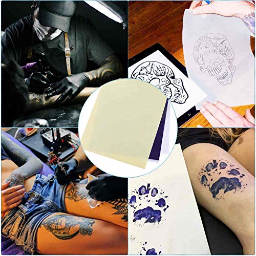 Tattoo Transfer Paper, Cridoz 20 Sheets Stencil Paper for Tattooin...