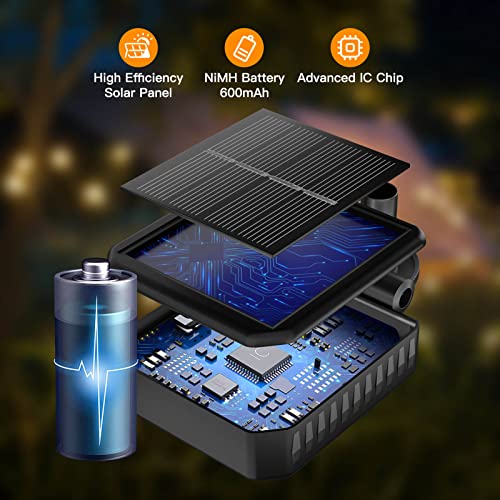 CRILEAL 8LED Solar Powered Firefly Lights,Solar Lights Outdoor Wat...