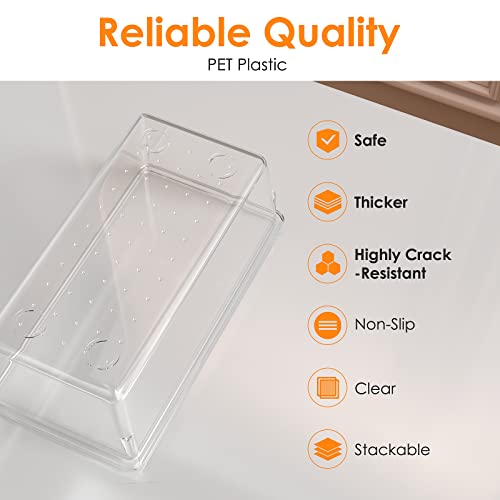 25 PCS Clear Plastic Drawer Organizer Set, Non-Slip/Crack Bathroom...