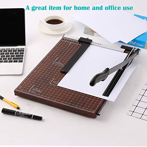 CROFULL 15 Cut Length Professional Guillotine Paper Cutter, 12 Sh...