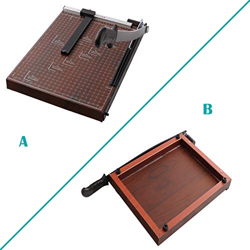 CROFULL 15 Cut Length Professional Guillotine Paper Cutter, 12 Sh...