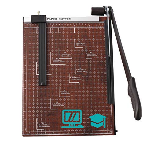 CROFULL 15 Cut Length Professional Guillotine Paper Cutter, 12 Sh...