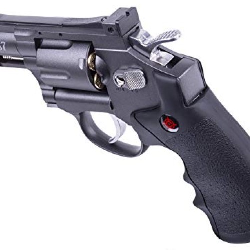Crosman SNR357 .177 Pellet/4.5 MM BB CO2-Powered Revolver Black/Gr...