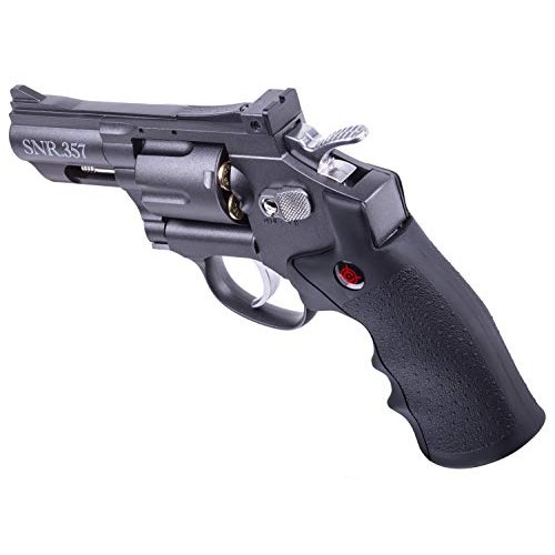 Crosman SNR357 .177 Pellet/4.5 MM BB CO2-Powered Revolver Black/Gr...