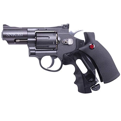 Crosman SNR357 .177 Pellet/4.5 MM BB CO2-Powered Revolver Black/Gr...